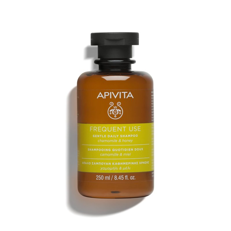Apivita Frequent Use Gentle Daily Shampoo, Hydrates + Soothes with Chamomile & Honey, Silicone-Free