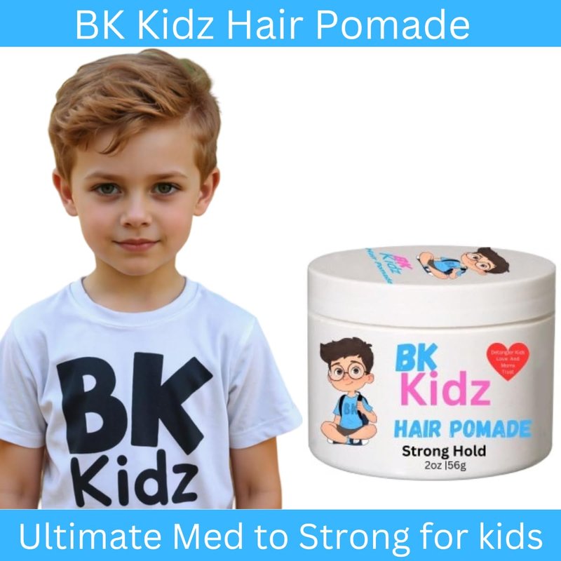 Boys Hair Pomade - Strong Hold Water-Based Formula for Kids | 3.5 oz Easy Washout
