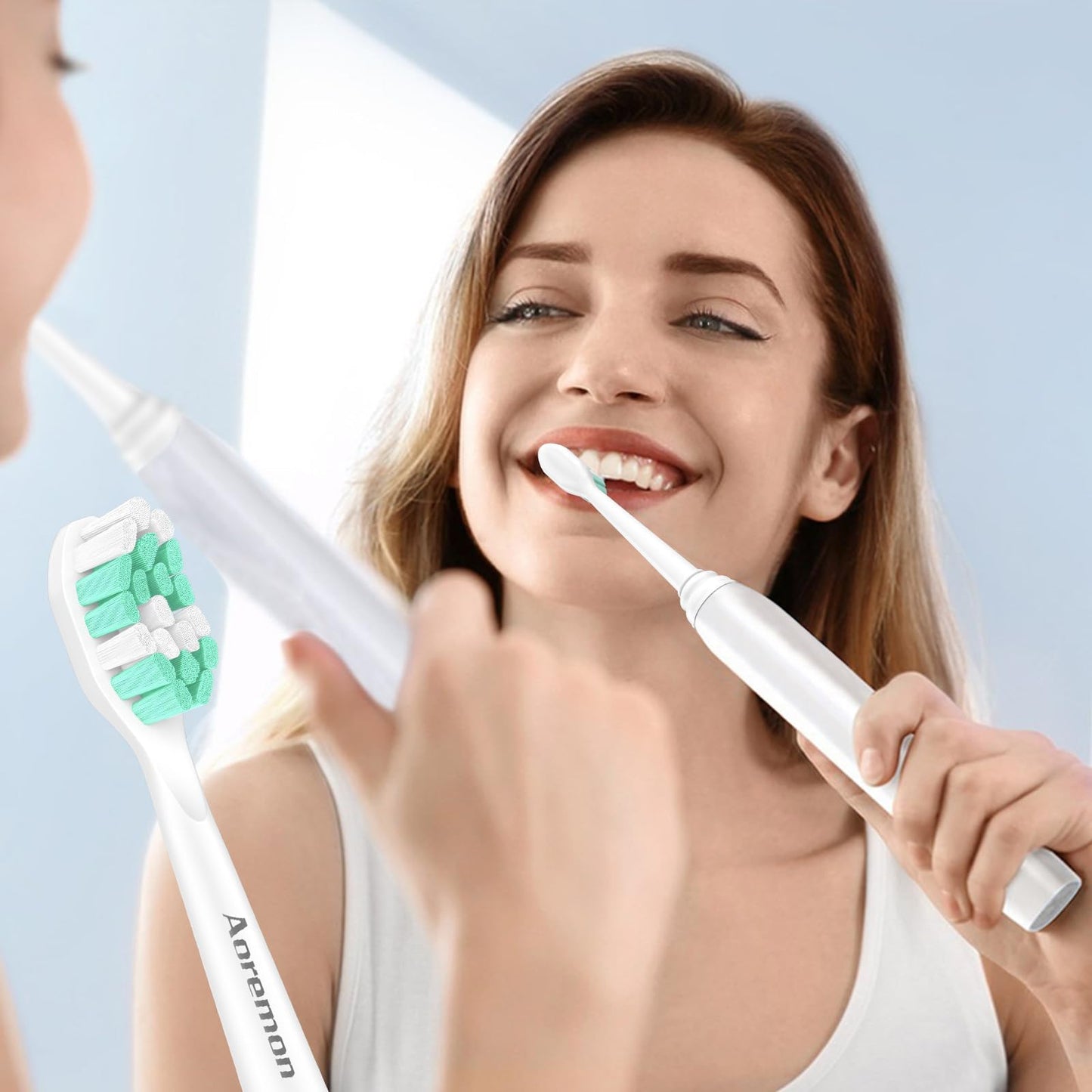 Aoremon Toothbrush Replacement Heads for Philips Sonicare C2 Plaque Control, 10 PCS Compatible with Philips Sonicare Click-on Electric Toothbrush Handles, Medium Firm Dupont Bristles