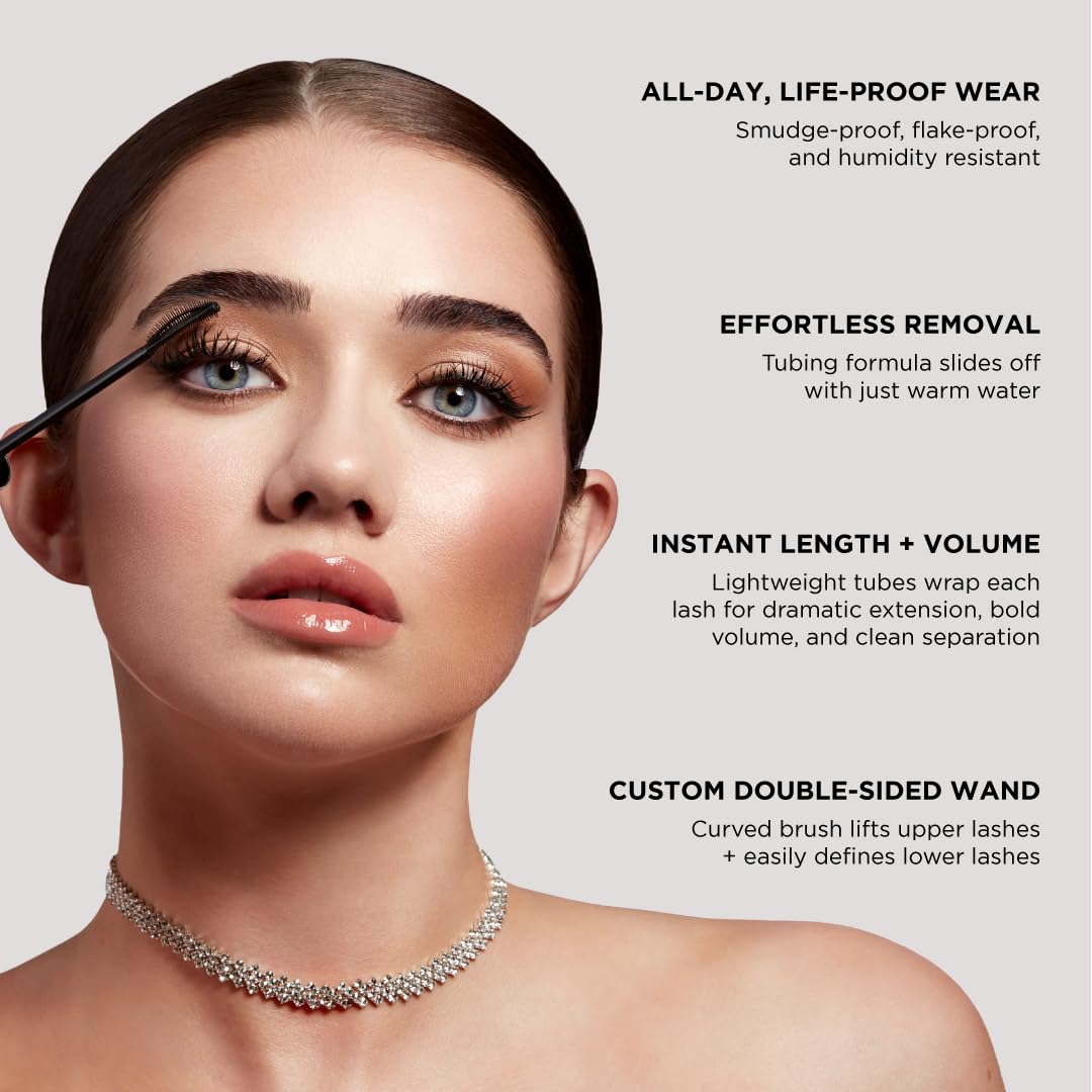 Sigma Beauty Lash Icon Lengthening & Volumizing Tubing Mascara (Black) — Smudge Resistant Mascara with Curved Wand, Lightweight Buildable Formula for Defined, Lifted Lashes and All Day Wear
