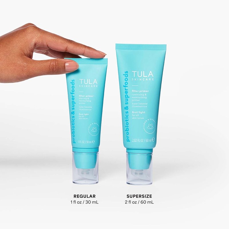 TULA Face Filter Blurring Primer - Hydrating & Tone-Evening Formula | First Light Finish