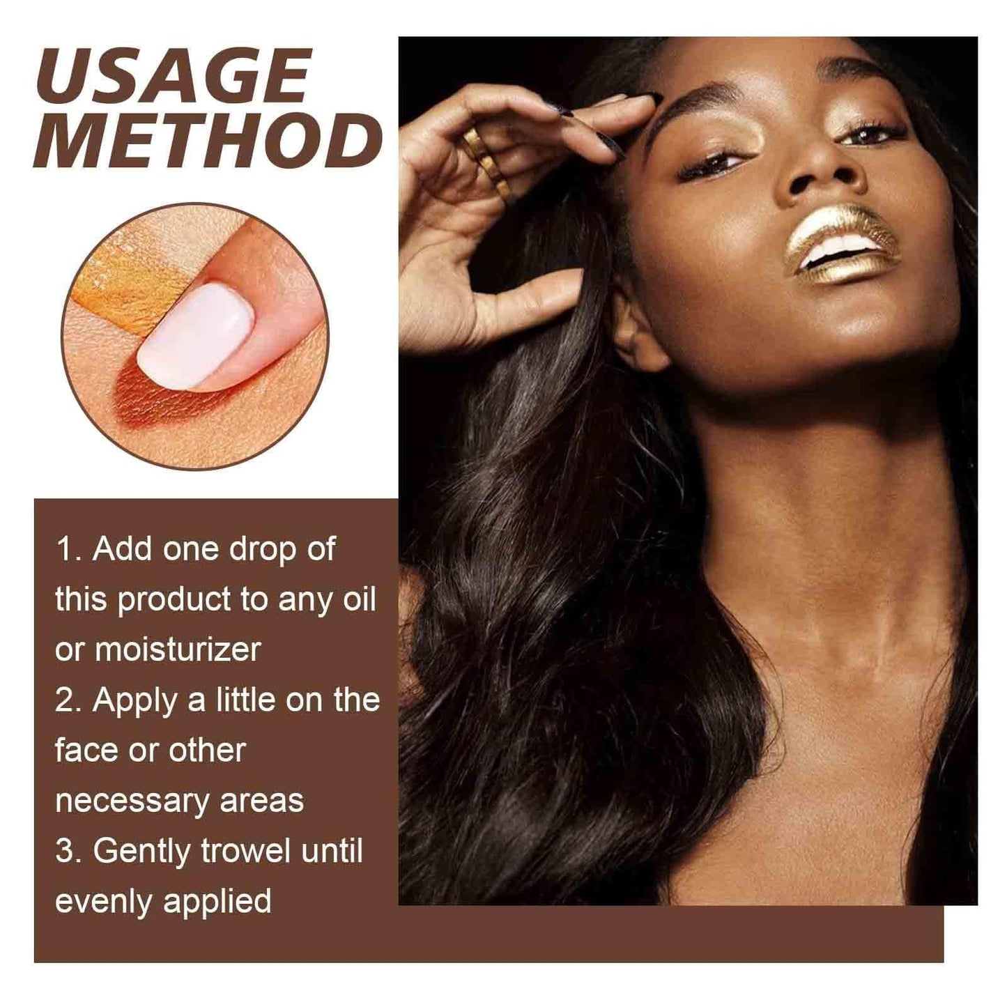 Bronzer Drops for Face & Body | Self-Tanning Peptide Serum with Anti-Aging & Anti-Pollution | Vegan Liquid Bronzer Drops, Cruelty-Free, Streak-Free Natural Glow