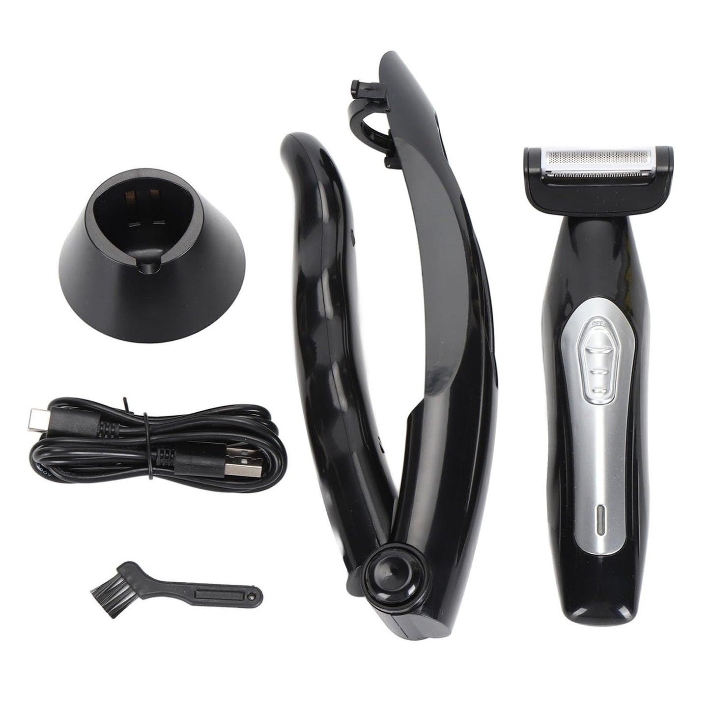 Yunir Back Shavers for Men, Men Electric Body Grooming Trimmer kit for Arm Beard Back, Adjustable Removable Handle with Extreme Reach, Wet Dry Shaving Men Back Groomer