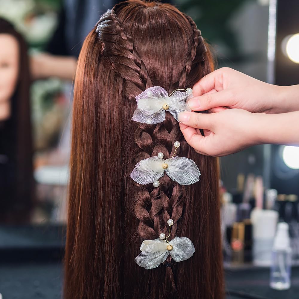 Stancia Manequin Head for Cosmentogoly Training Head and Stlyist Suppliew, Mannequin Head with 80% Human Hair, Doll Head for Hair Styling, Braiding, Practice