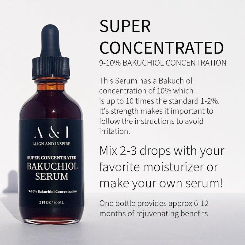 Bakuchiol Serum - 100% Pure Cold Pressed Plant-Based Natural Retinol Alternative | 2 oz