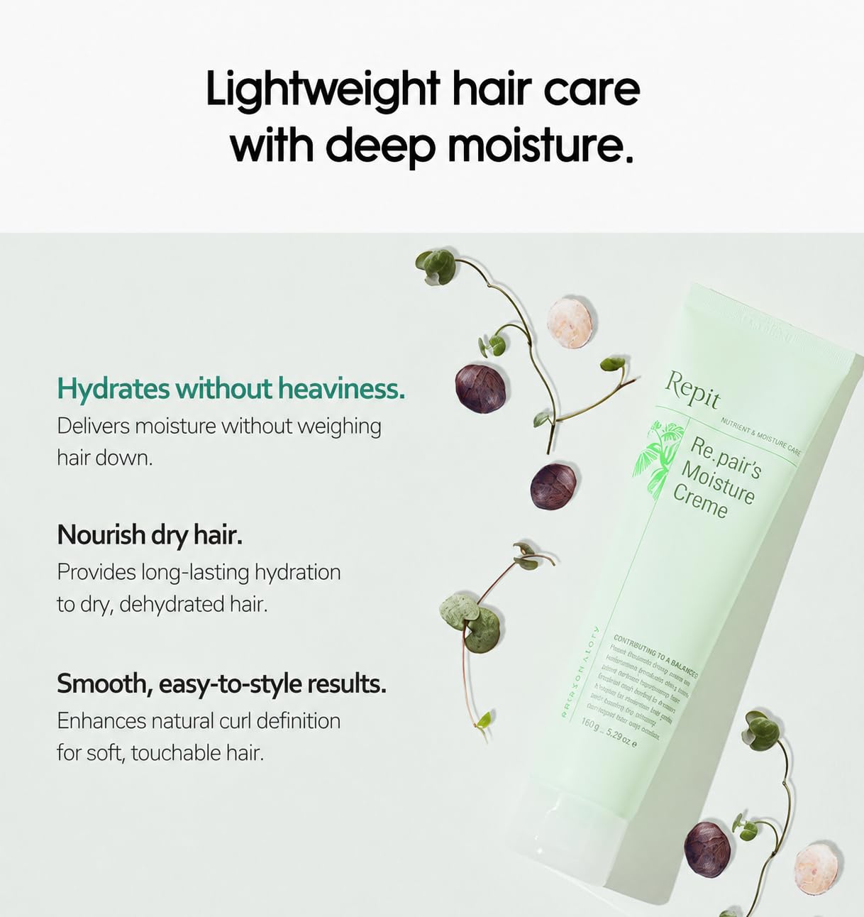 Repit Repair's Moisture Creme offers intensive Moisture and Shine For Damaged Frizzy Dry Hair and Chemically Treated Hair | RepitUSA