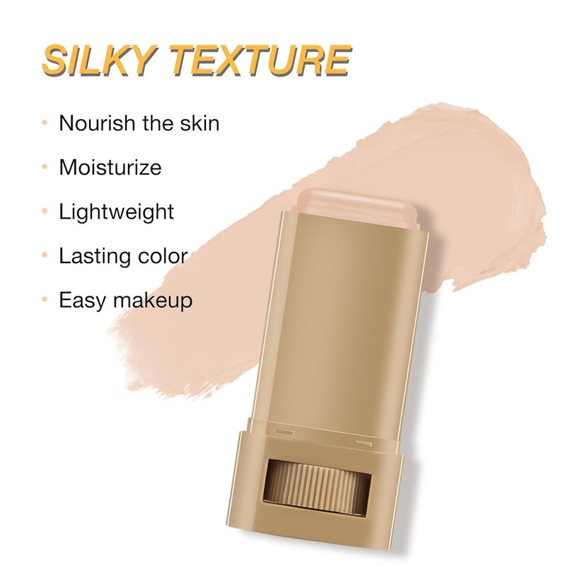 Matte Foundation Stick - Full Coverage Waterproof Makeup | Long-Lasting Moisturizing Formula for Even Skin Tone