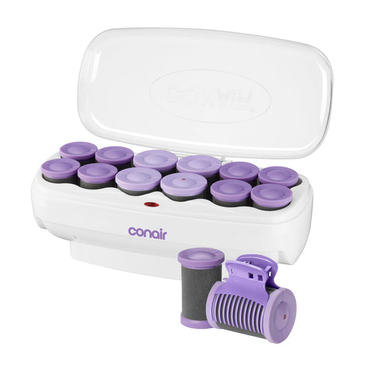 Conair Ceramic Hot Rollers, 1 3/4 Inch & 1 1/2 Inch Rollers, Lavender, 12