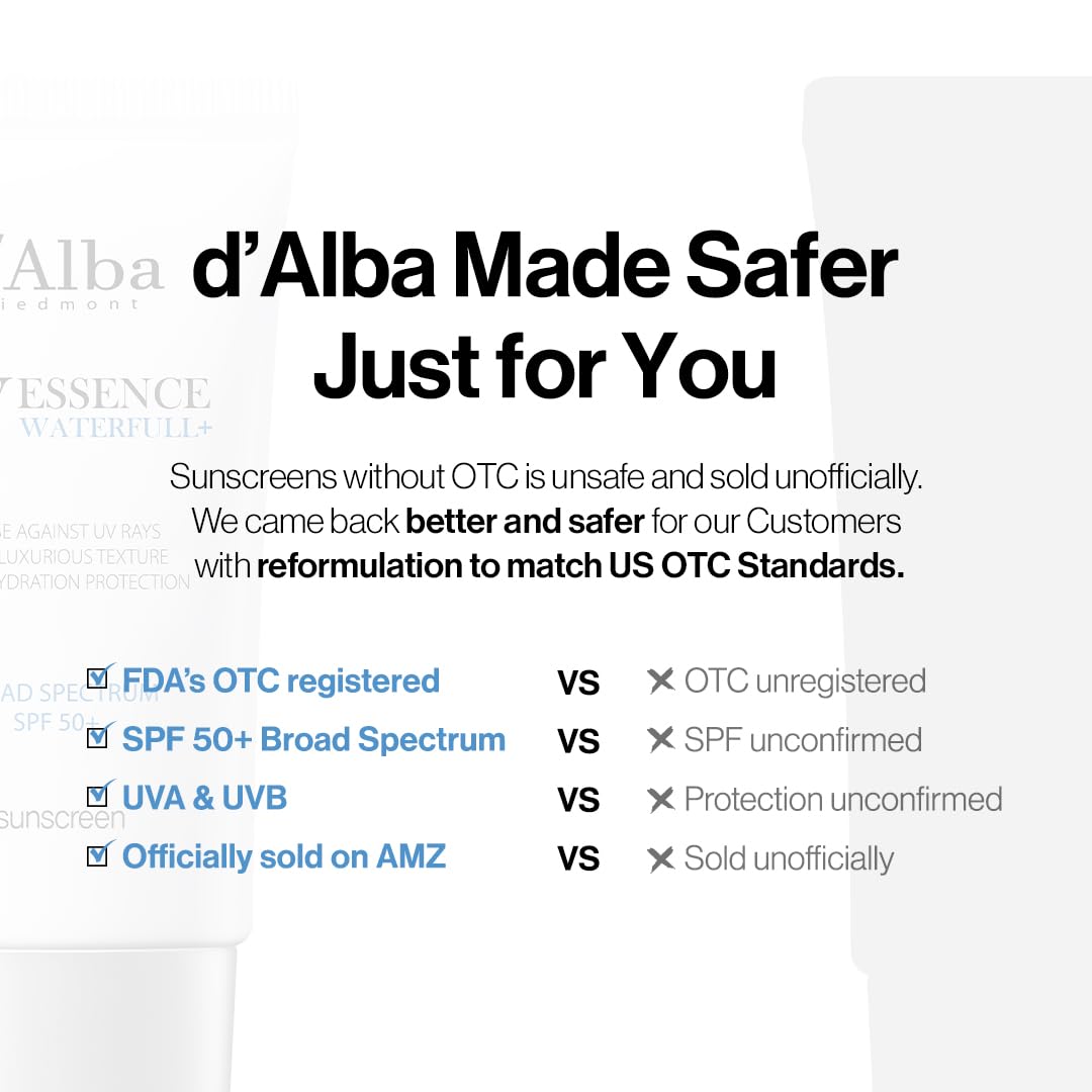d'alba Piedmont Italian White Truffle First Spray Serum & Waterfull Essence Sunscreen, Vegan Skincare, Light-weight Korean Skin Care