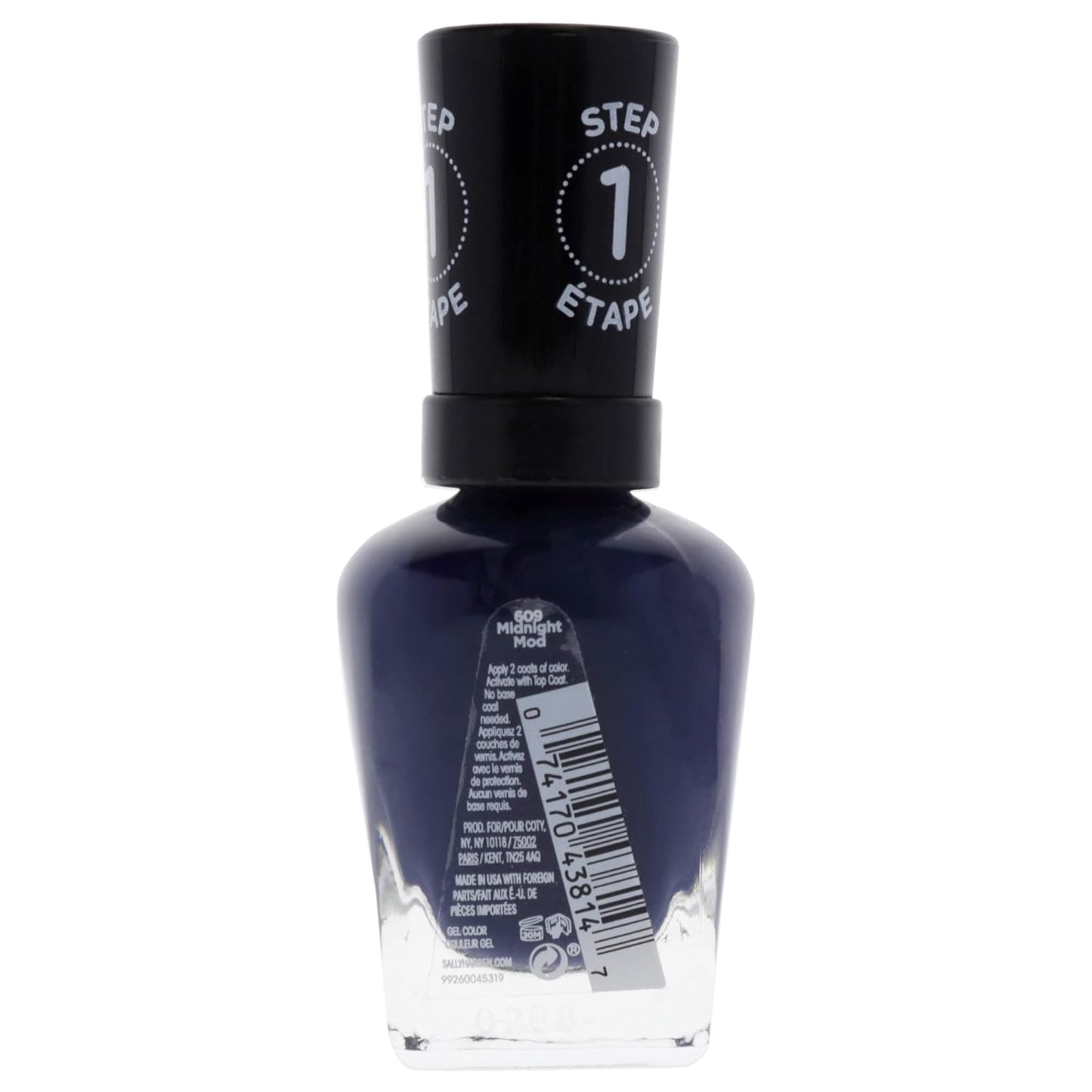 Sally Hansen Miracle Gel Nail Polish - Midnight Mod | Long-Lasting 0.5 Fl Oz (Pack of 3)