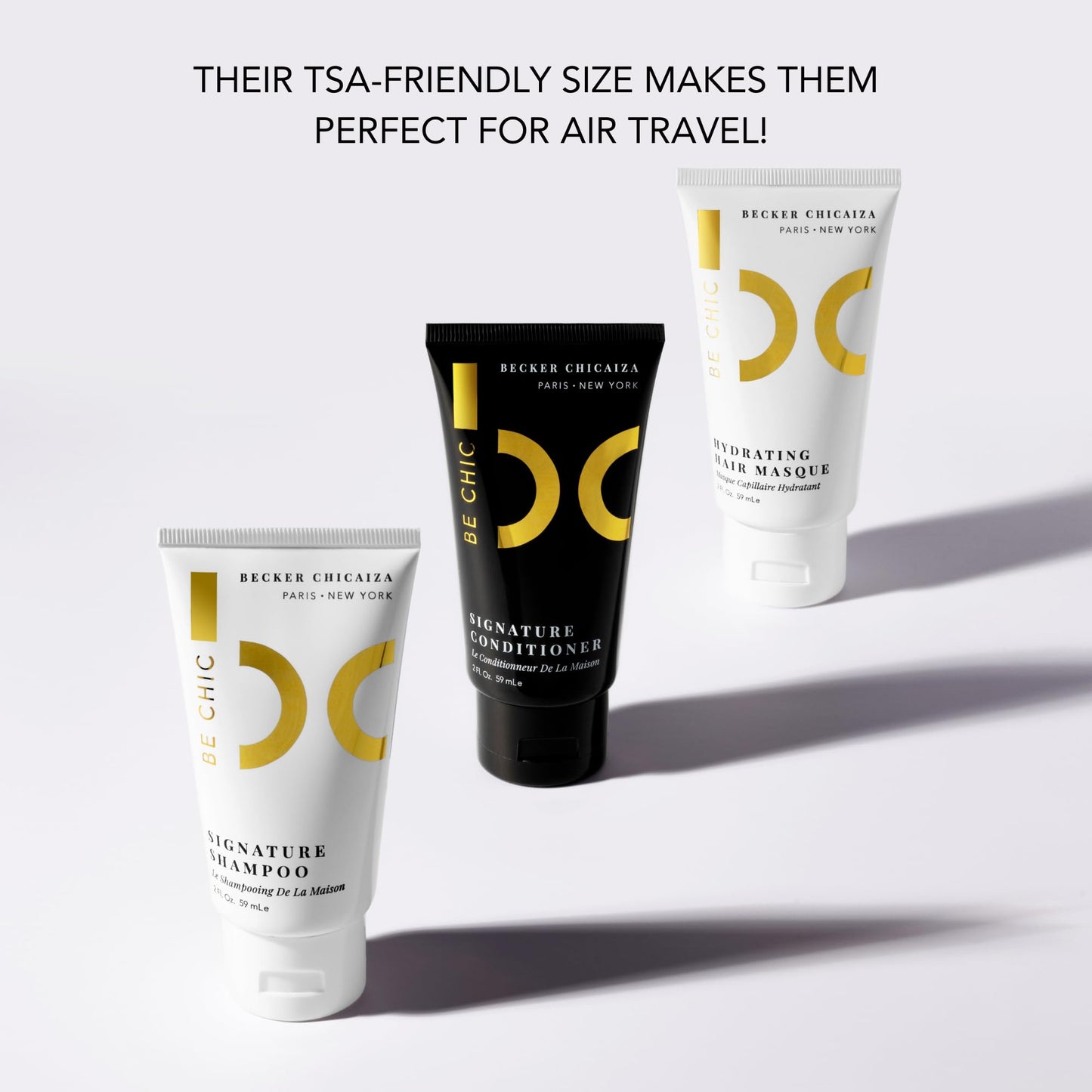 BE CHIC Mini Hydrating Hair Masque – Plant-Based, Damage Repair, Deep Conditioning, TSA-Approved, For All Hair Types