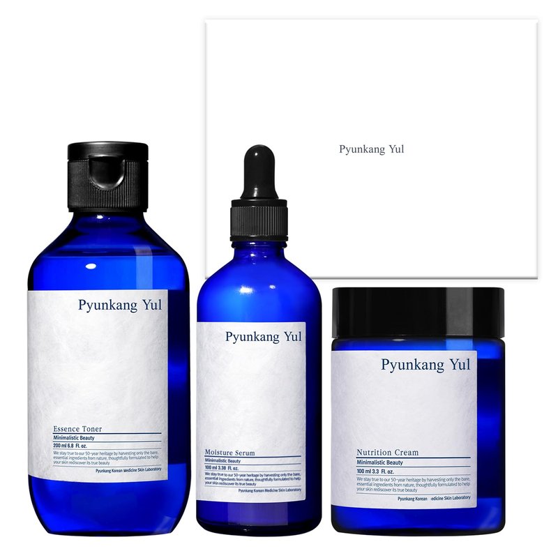 Pyunkang Yul PKY Radiance Skincare Gift Set for Flawless and Radiant Skin with Deep Hydration, Vitamin C and Pearl Extract, Korean skincare(3-item set)