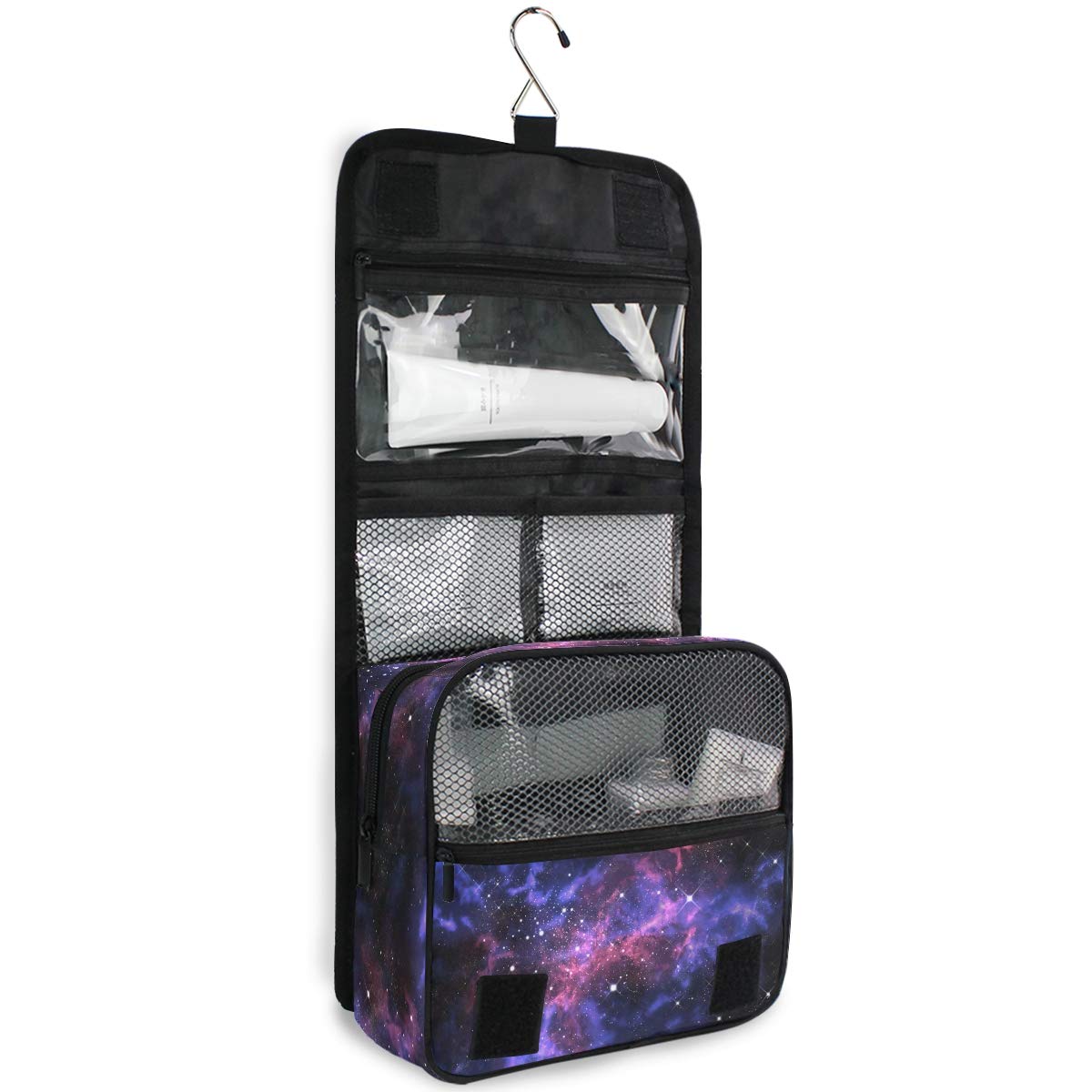 Hanging Toiletry Bag Universe Galaxy Star Space, Makeup Bag Cosmetic Bag Bathroom Travel Organizer Large for Women Girls