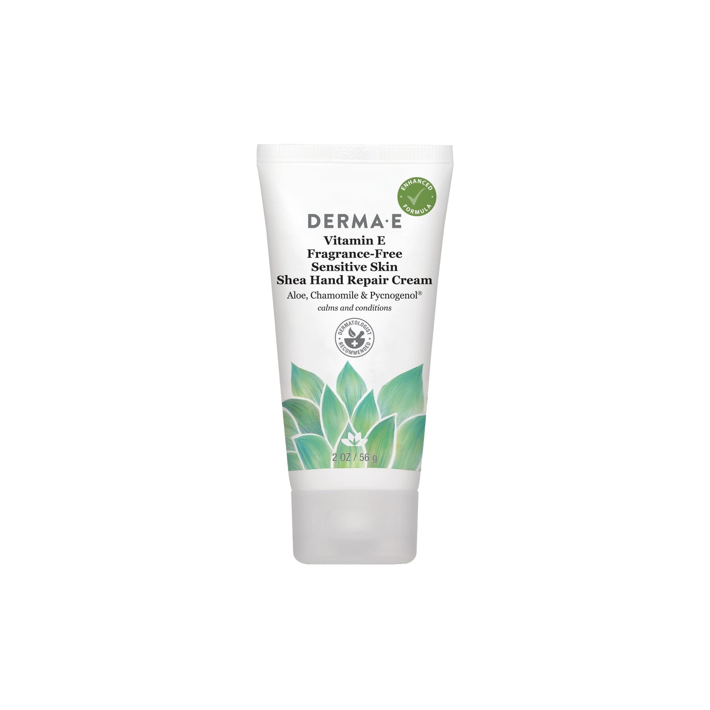 DERMA-E Vitamin E Fragrance Free Sensitive Skin Shea Hand Repair Cream – Intensive Therapy Hand Cream – Cruelty Free Unscented Hand Lotion for Dry or Cracked Skin, 2 oz