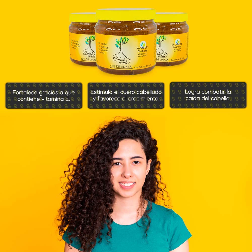 Arbol Verde Kit 2 Anti-Fall Shampoo 500 ml and 3 Linseed Gel 250 g