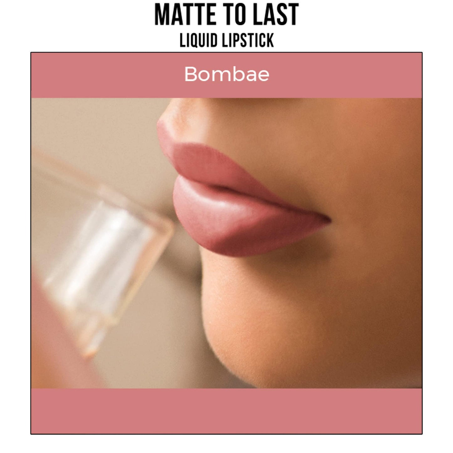 Nykaa Cosmetics Matte to Last Transfer Proof Liquid Lipstick - Lip Makeup with Intense Color Payoff - Long Lasting Lip Product - 01 Bombae - 0.16 oz