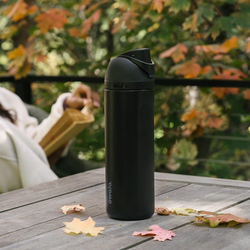 Owala FreeSip Insulated Stainless Steel Water Bottle - 24 oz, BPA-Free, Blue/Green Forest Fairy for Sports & Travel