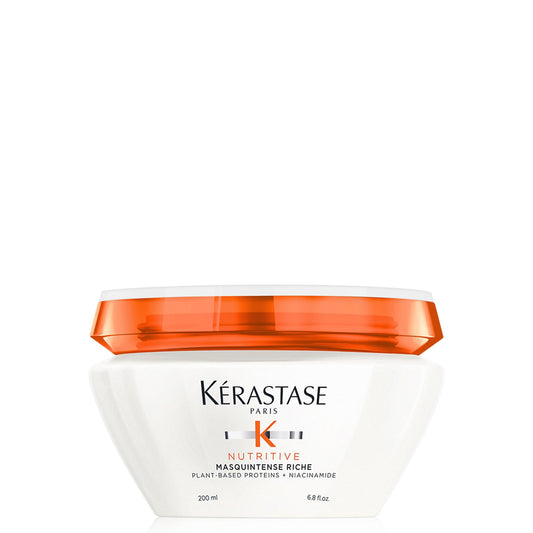 Kerastase Nutritive Masquintense Riche Hair Mask For Medium to Thick Dry Hair - Deeply Nourishes With Plant-Based Proteins & Niacinamide, 6.8 Fl Oz