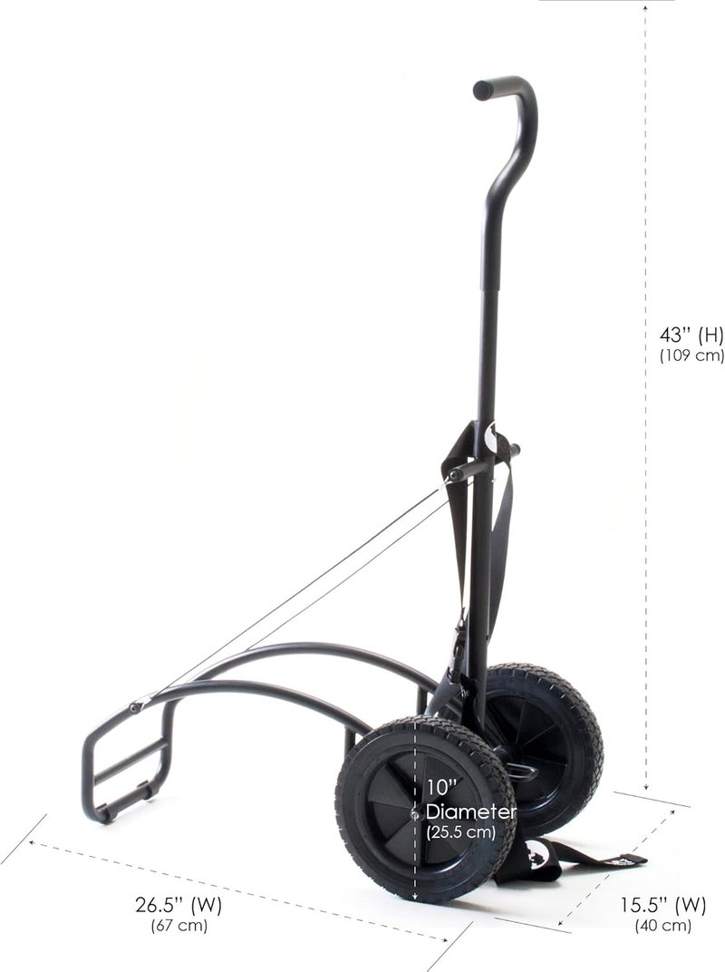 Massage Table Traveler Cart - Sturdy Design with Large Rubber Wheels & Telescoping Handle | Fits Most Brands