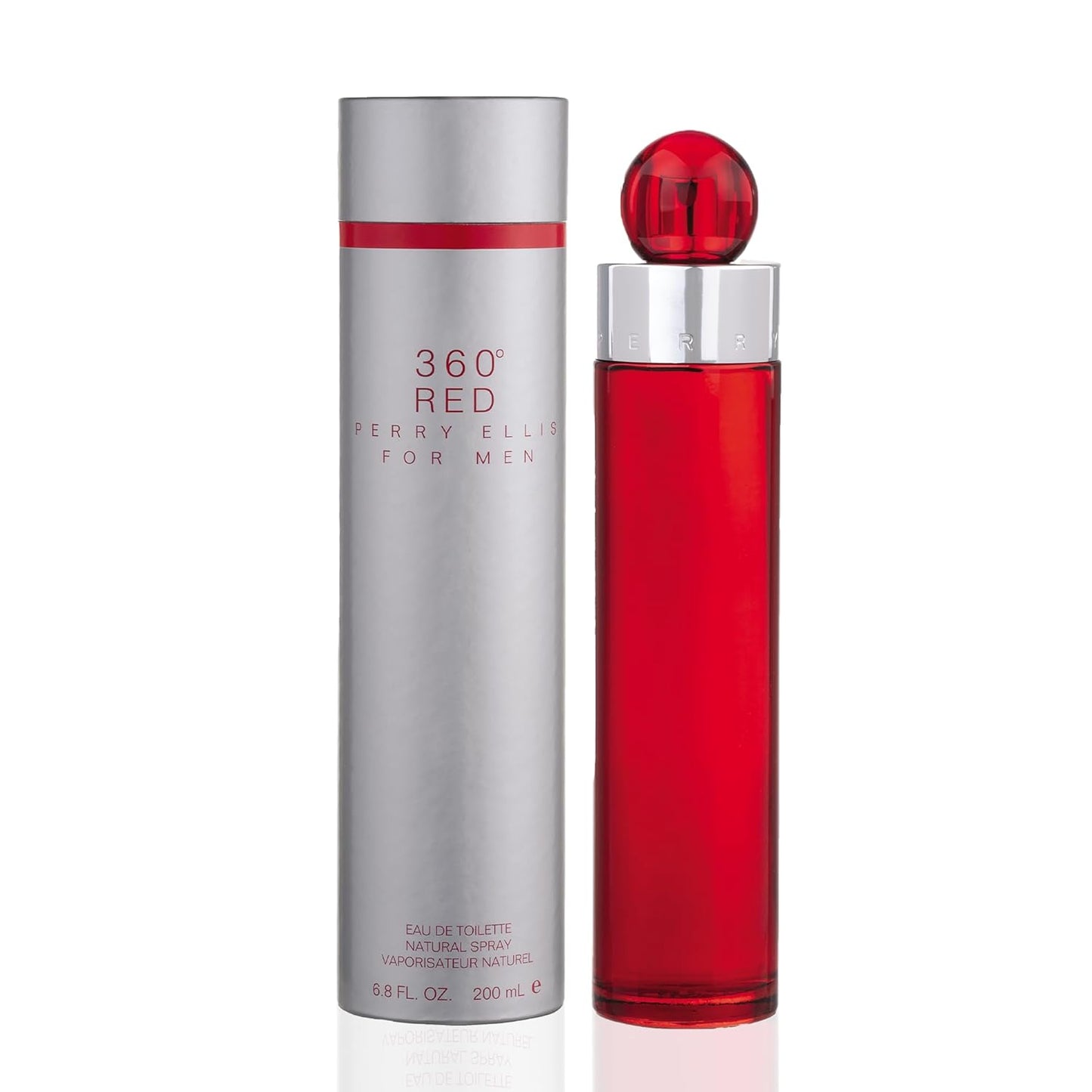Perry Ellis 360° Red Eau De Toilette Spray for Men - Long-Lasting Cologne with Clove, Cinnamon & Patchouli - 3.4 fl oz (100 mL)