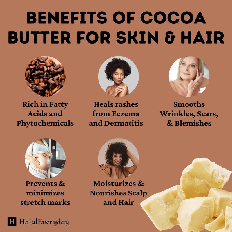 1 Lb Cocoa Butter - Pure Raw Unprocessed Incredible Quality and Scent. Use for Lotion, Cream, Lip Balm, Oil Stick or Body Butter. NON-GMO By SaaQin imported from Peru-