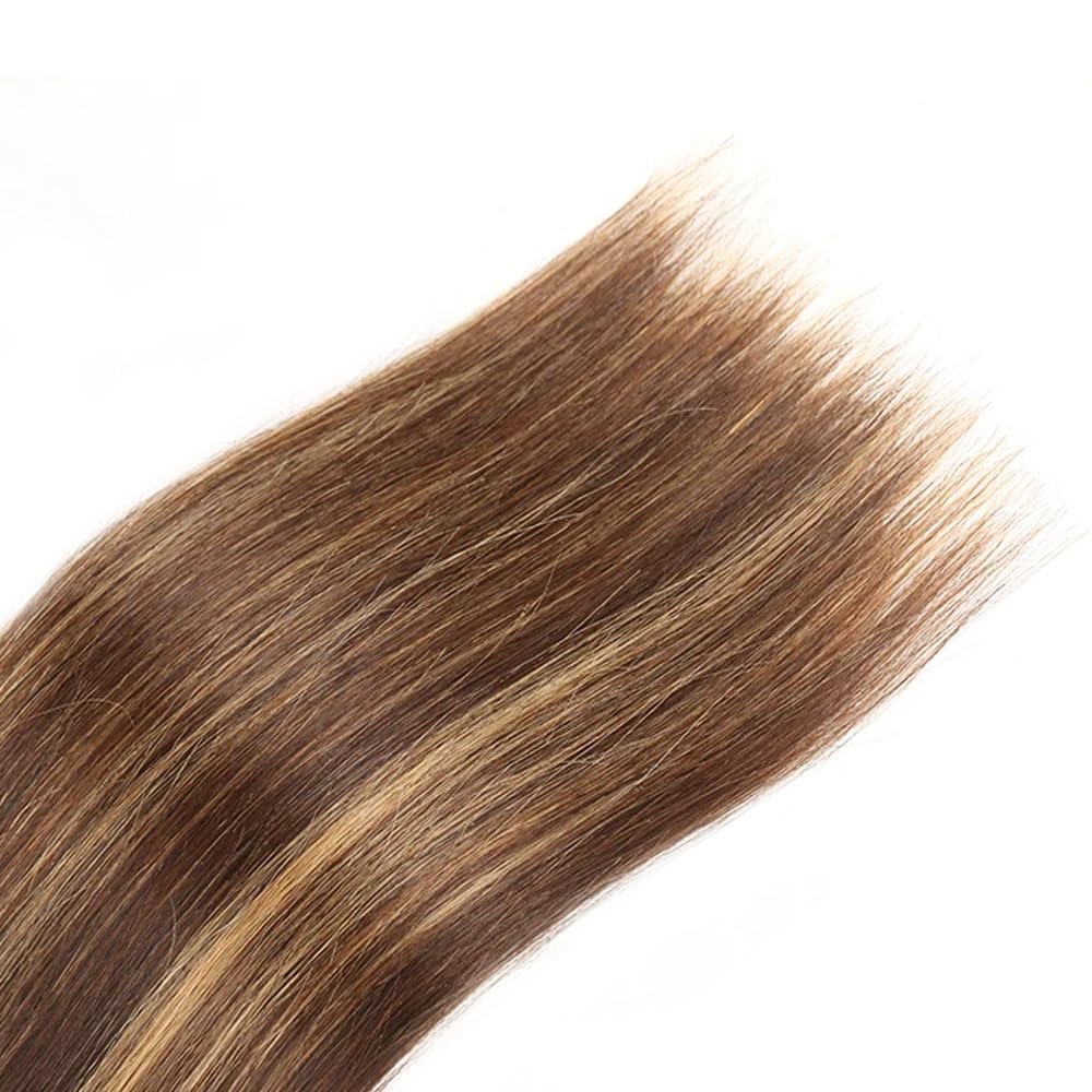 Ombre Human Hair Bundles 4/27 Straight Bundles Honey Blonde Bundle 14 16 18 Inch Highlight Bundle Brazilian Virgin Remy Hair Extensions Soft And Healthy Salon Quality