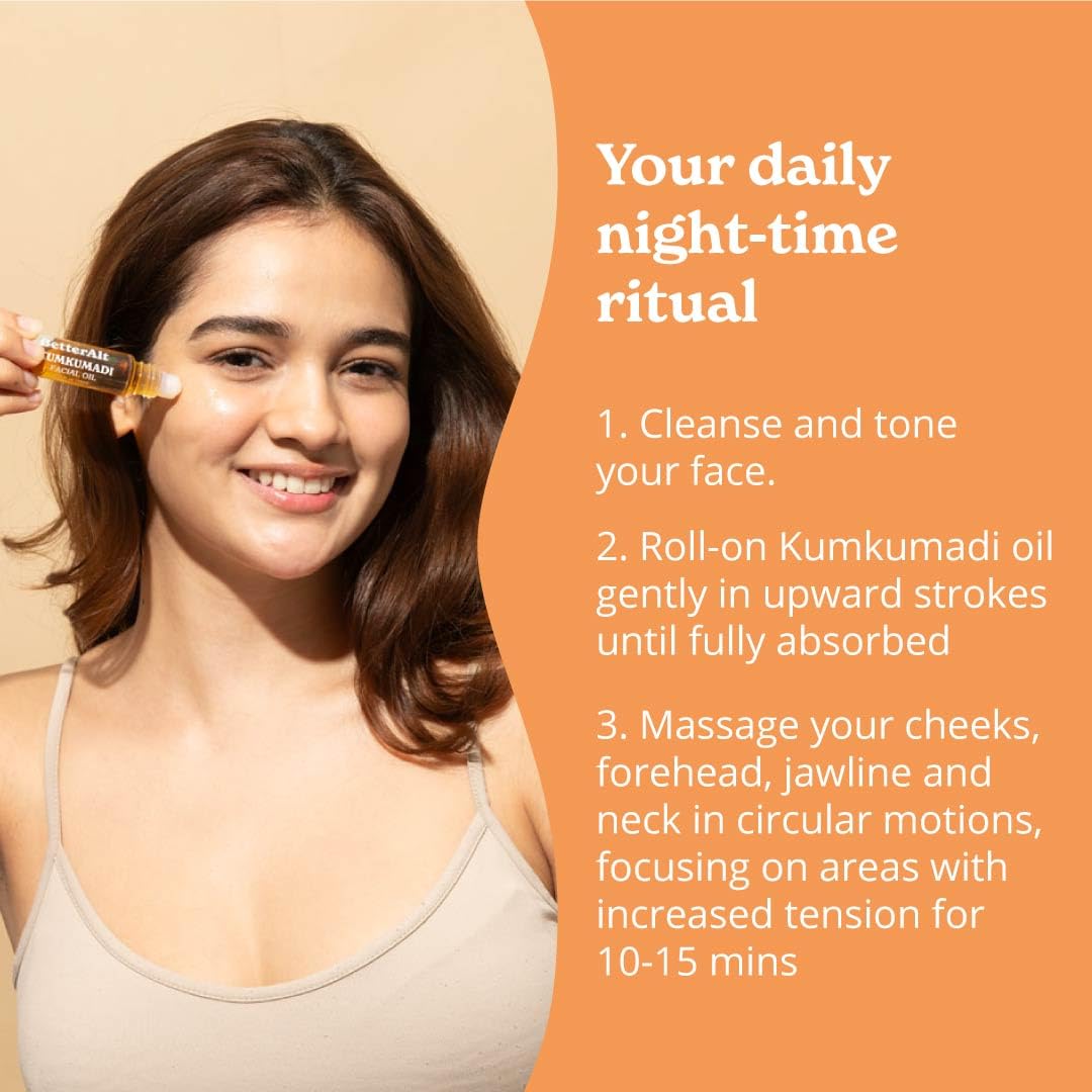 Better Alt Kumkumadi Face Oil 10 ml with Turmeric, Saffron, Sandalwood| For Glow and Moisture | Suitable for All Skin Types