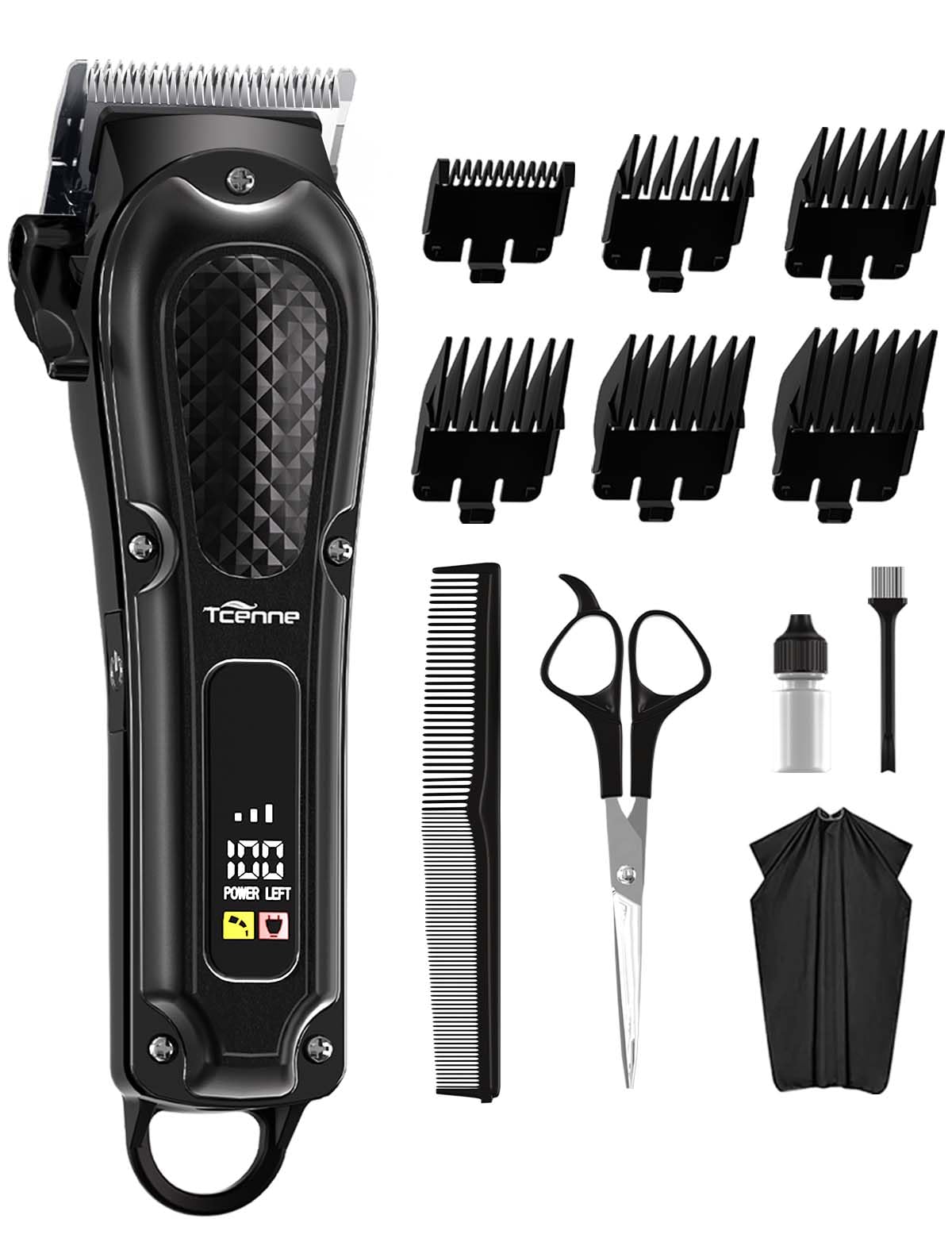 TCENNE Hair Clippers for Men,Professional Barber Clippers,Cordless&Corded Barber Clippers for Hair Cutting & Grooming Rechargeable Beard Trimmer