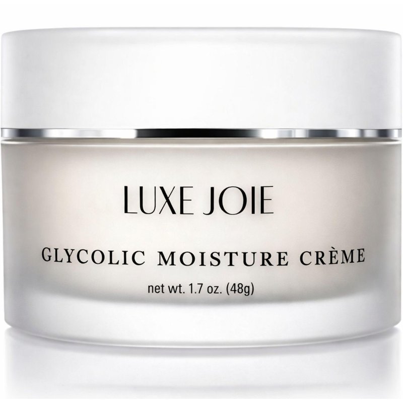 LuxeJoie Glycolic Moisture Creme – Exfoliating Face Moisturizer with Glycolic Acid – Lightweight Hydrating Cream for Smoother-Looking Skin – 1.7 oz