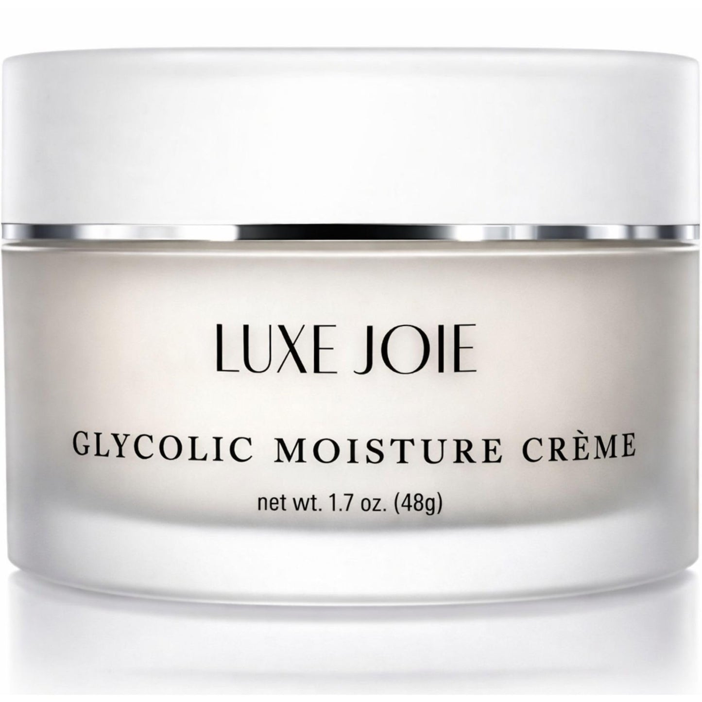 LuxeJoie Glycolic Moisture Creme – Exfoliating Face Moisturizer with Glycolic Acid – Lightweight Hydrating Cream for Smoother-Looking Skin – 1.7 oz