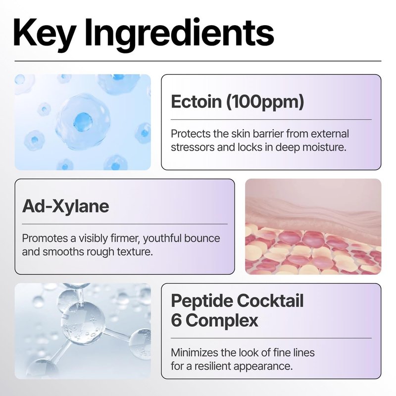 Ectoin Firming Band Cream - Advanced Wrinkle Care & Lifting with 6 Peptides | Hydrating Korean Skincare