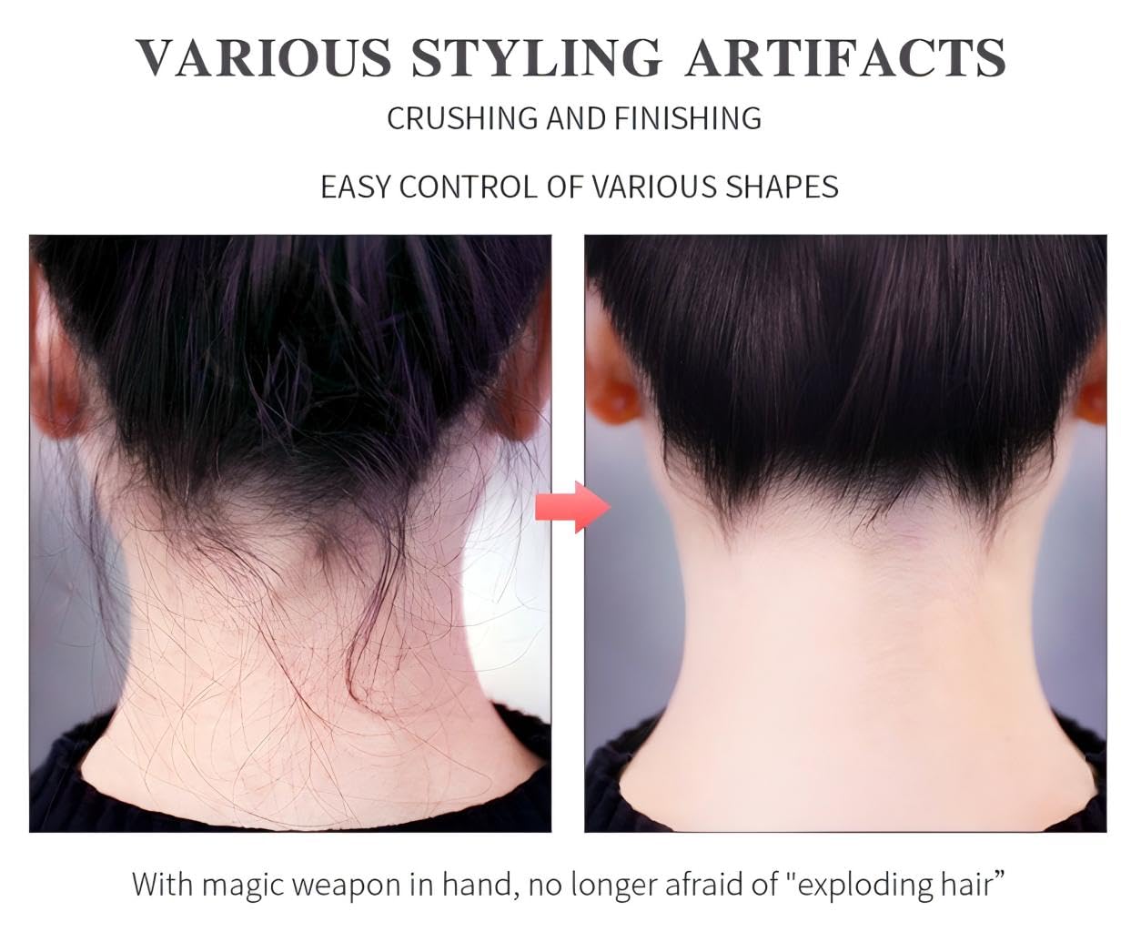 Litthap Anti-Frizz Hair Taming Wand, Flyaway Control Gel Stick, Lightweight Sleek Styling Wand, 0.4 oz