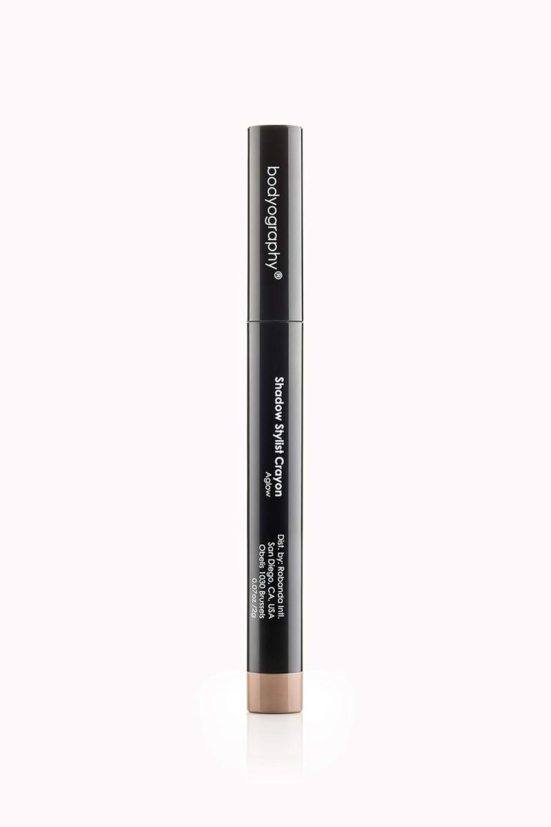 Bodyography Shadow Stylist Crayon - Long-Wear Cream Eyeshadow Stick | Waterproof, Blendable Matte & Shimmer Shades | Aglow Metallic Champagne