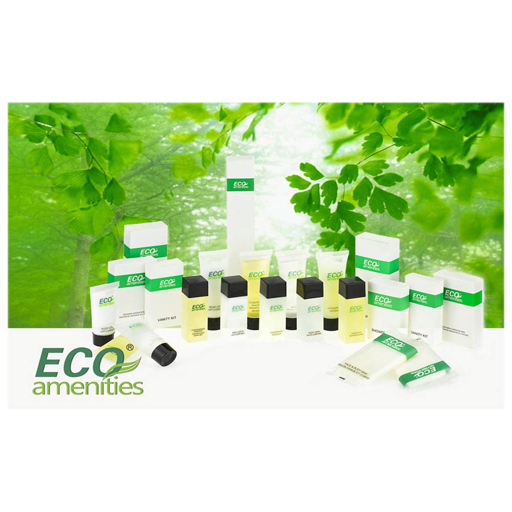 Eco Amenities Mini Shampoo Tubes - Green Tea Scent | 1 fl oz (30 mL) | 72 Count Bulk Travel Toiletries