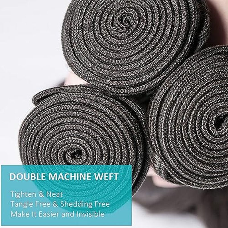 Cirvty 24 Inch Body Wave Bundle Human Hair 1 Bundles Body Wave Bundles 100% Unprocessed Brazilian Virgin Hair Bundles Double Weft Weave Bundles Human Hair Natural Black Color