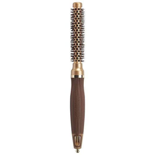 Olivia Garden NanoThermic Round Thermal Hair Brush - Professional Blowout Tool for Normal to Thick Hair | 1/2 Inch