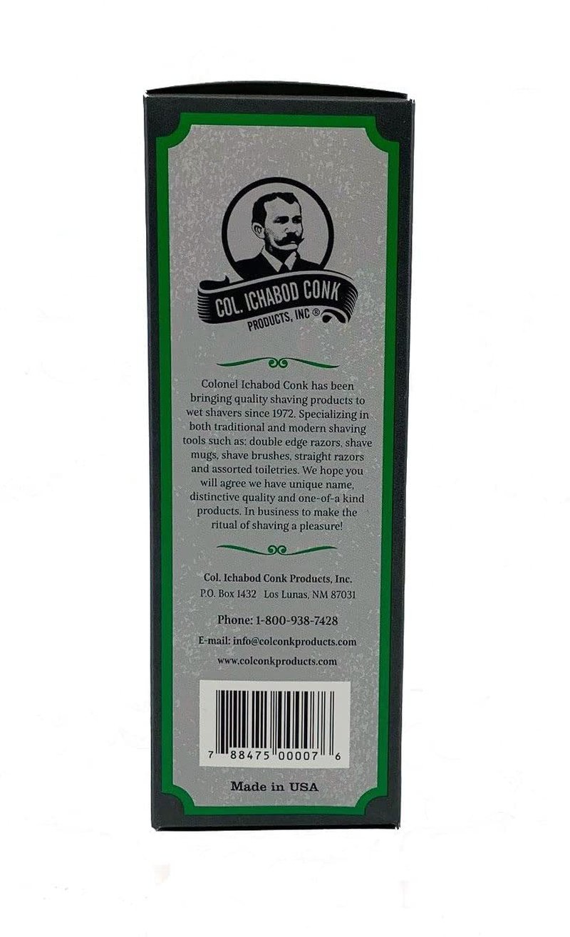Colonel Ichabod Conk Lime After Shave Cologne 4 Fl. Oz. Glass Bottle Aftershave