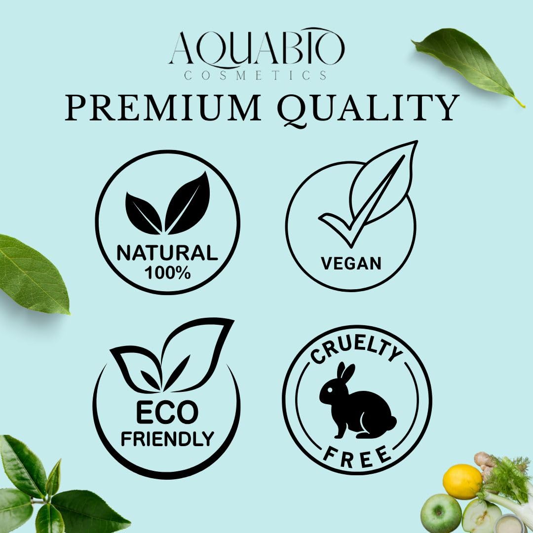 AquaBio Face Cleansing Foam Wash Natural, Clean & Gentle Hydrating Detox for All Skin Types, Vegan & Cruelty-Free with Fruit & Botanical Extracts, Peptide Enriched, Non-Toxic, Paraben-Free, Unisex