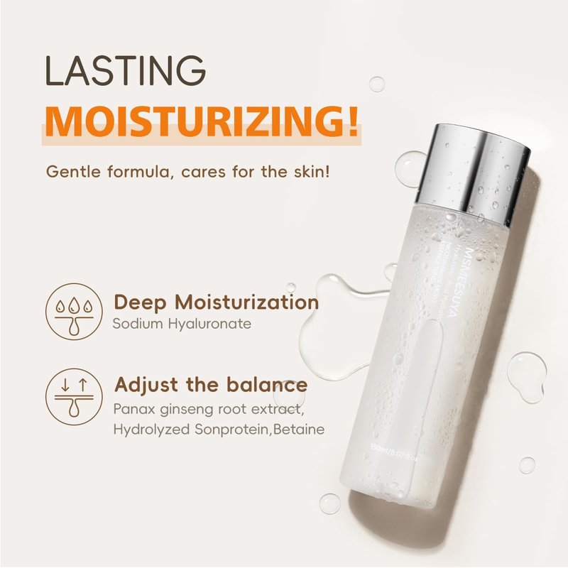 MSMEESUYA Niacinamide Moist Essence Toner, with Niacinamide, A Fresh and Delicate Feel, Moisturizing, Alcohol-Free, Suitable for All Skin Types, 150ml/5.07 fl oz