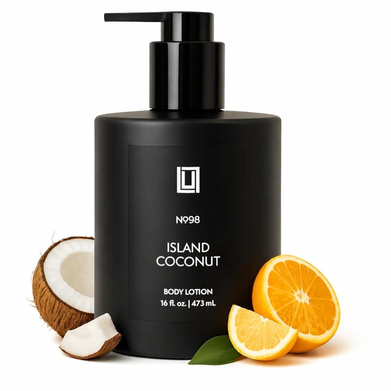 Lulu Candles Island Coconut Body Lotion - Moisturizing Shea Butter & Aloe, 16 Fl. Oz. | Nourishes Dry Skin, Paraben-Free