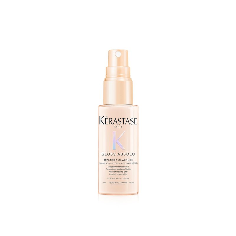 Kerastase Gloss Absolu Anti-Frizz Glaze Milk - Instantly Detangles, Hydrates & Smooths, Eases Blow-Dry, Absorbs Frizz & Fly-Aways, Protects from Heat & Humidity, For Long Hair