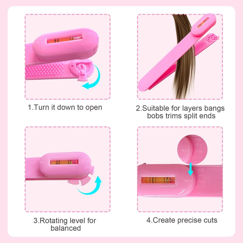 Hair Cutting Kit for DIY Hair Cutting at Home, Hair Scissors, Split Ends Trimmer, Bangs Clips, Professional Hair Cutting Tools for Women, Kids