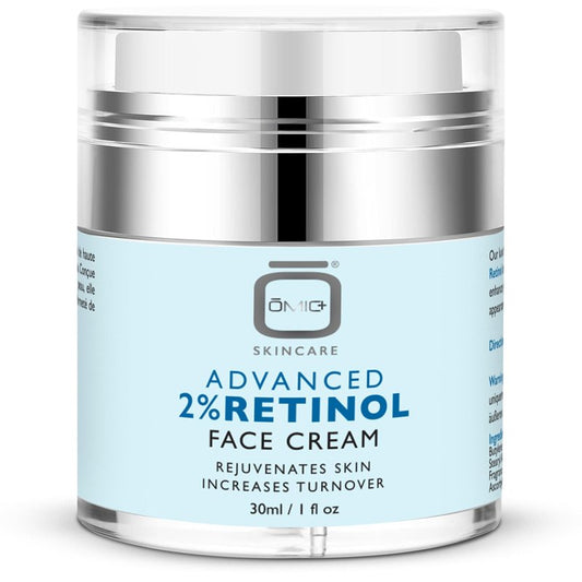 OMIC 2% Retinol Cream - Brightening Cream for Dark Spots - 30g / 1.6 oz - Moisturizing Beauty Cream for All Skin Types - Polishes Dull Skin & Restores Radiance