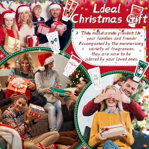 24 Pieces Christmas Hand Cream Gift Set Mini Travel Size Lotion Bulk Beauty Advent Calendar 2025 Holiday Stocking Stuffers for Women Mom Cowrkers Dry Cracked Hands, 30 ml, 6 Natural Plant Fragrances
