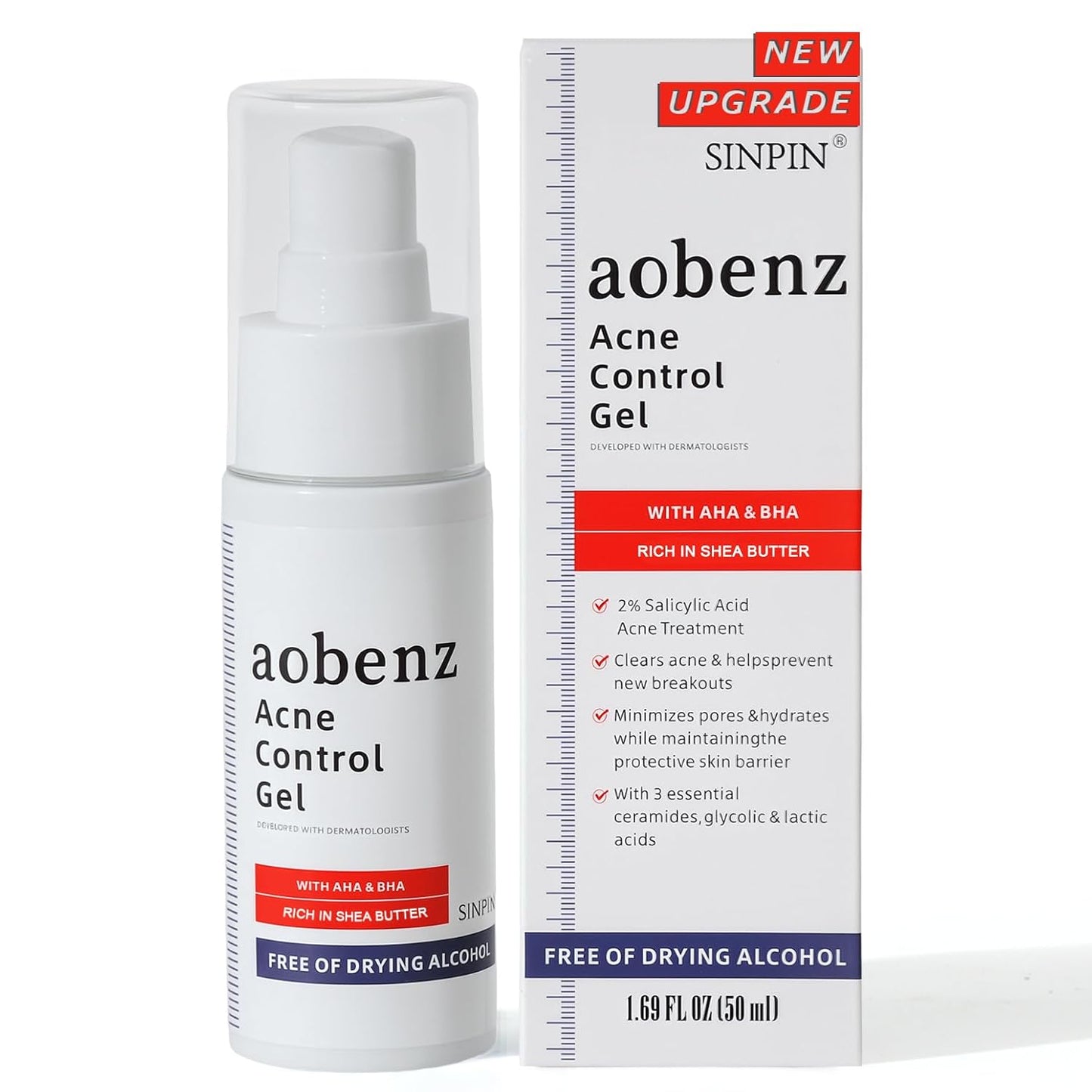 Control Gel with 2% Salicylic Acid & Botanical Extracts - Acne Treatment for Face & Body, Gentle for All Skin, 1.7 FL