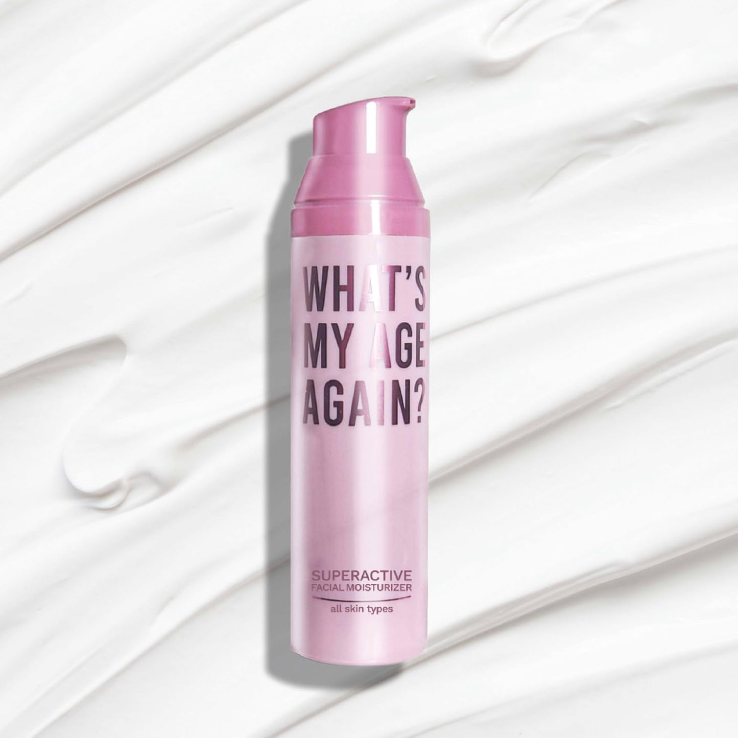 What's My Age Again? SuperActive Facial Moisturizer | Daily Hydrating Face Moisturizer | Clean, Vegan, Sustainable & Cruelty-Free | All Skin Types | 60 ml / 2.02 fl.oz.