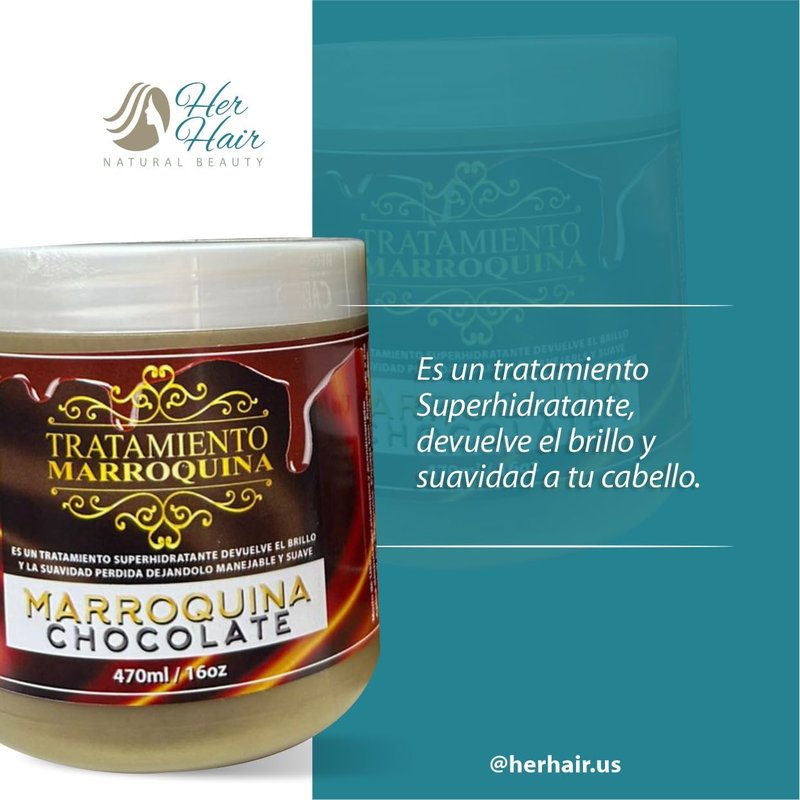 Chocolate Hair Treatment Mask – Deep Conditioning Hair Mask with Argan Oil, Hydrating & Repairing Mask for Dry & Damaged Hair – 16 oz