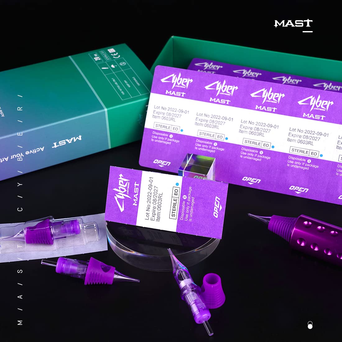 Mast Tattoo Cyber Tattoo Cartridges Needles Disposable 20 Tattoo Needles Round Liner Super Bugpin 1207RL