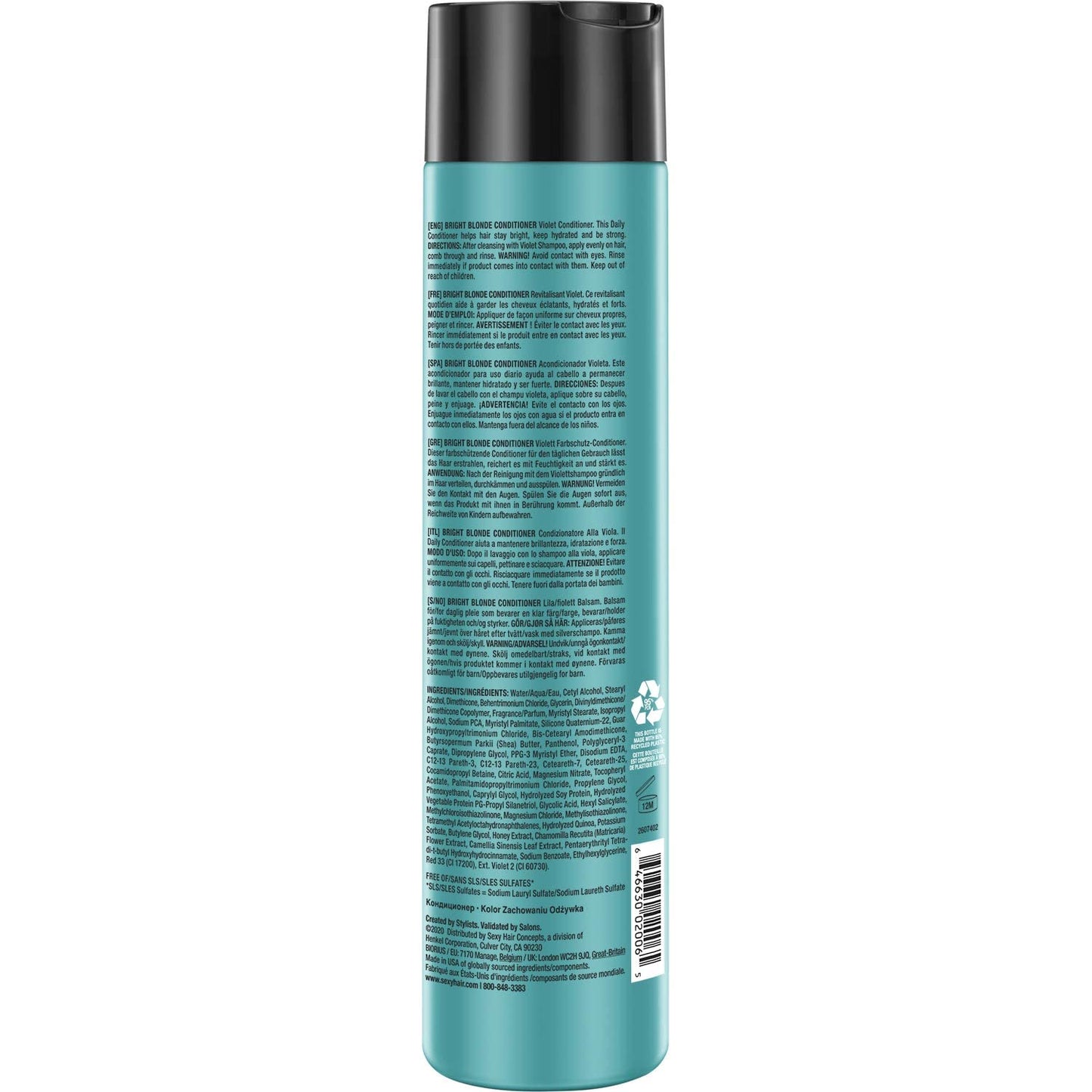 SexyHair Healthy Bright Blonde Violet Shampoo/Conditioner | Helps Counteract Brassiness | SLS and SLES Sulfate Free