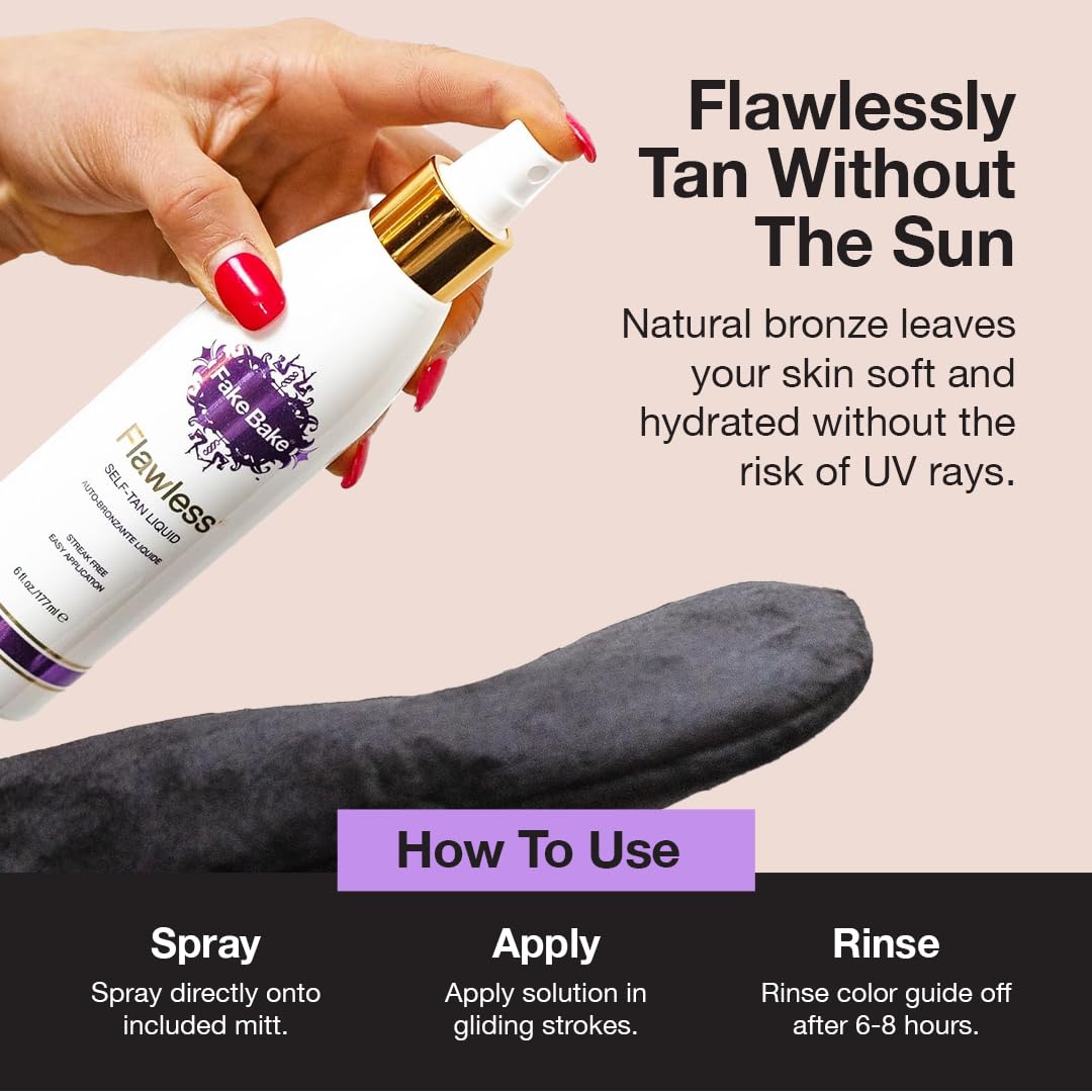 Fake Bake Flawless Self Tanning Liquid | Sunless Tanner | 6fl oz